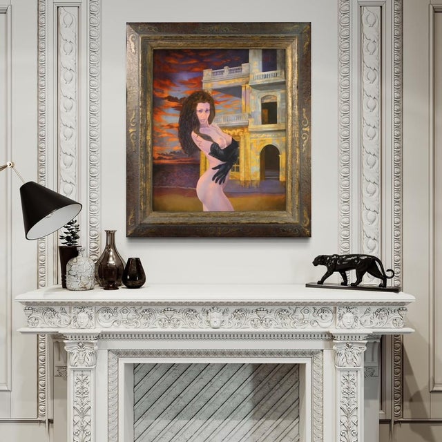 French Artist, Figure, 1990, Oil on Panel, Framed For Sale - Image 8 of 16