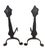 Antique Arts & Crafts Hand Forged Iron Figural Lions Head Fireplace Andirons Marked- a Pair For Sale - Image 10 of 11