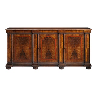 Italian Walnut Sideboard With Mahogany Veneers For Sale