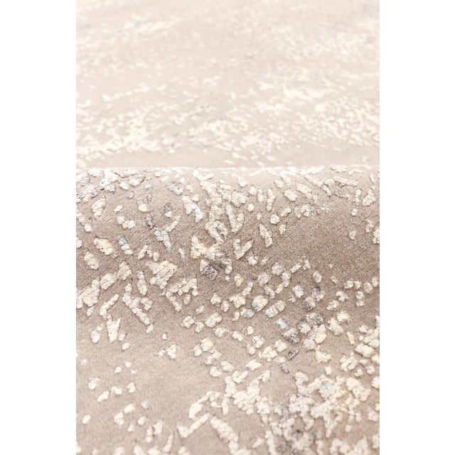 Pasargad Home Modern Silver Silk & Wool Area Rug, 9' 4'' X 12' 3'' For Sale - Image 4 of 6