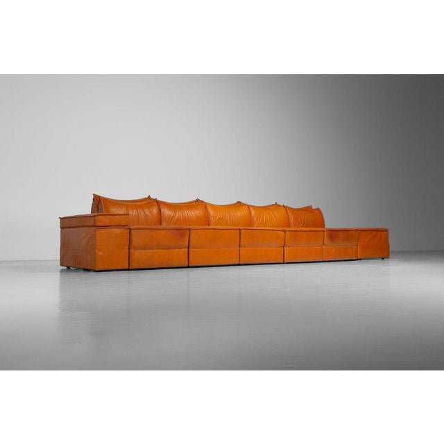 Animal Skin Sofa by Alberto Colombi and Gian Paolo Guzzetti Bonzo, 1975, Set of 7 For Sale - Image 7 of 18