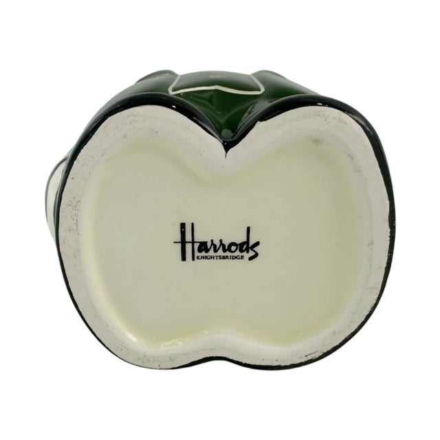 Vintage Harrods London Doorman Green Bellhop Ceramic Canister For Sale - Image 9 of 10