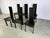 Vintage Black Leather Dining Chairs, 1980s, Set of 6 For Sale - Image 4 of 10
