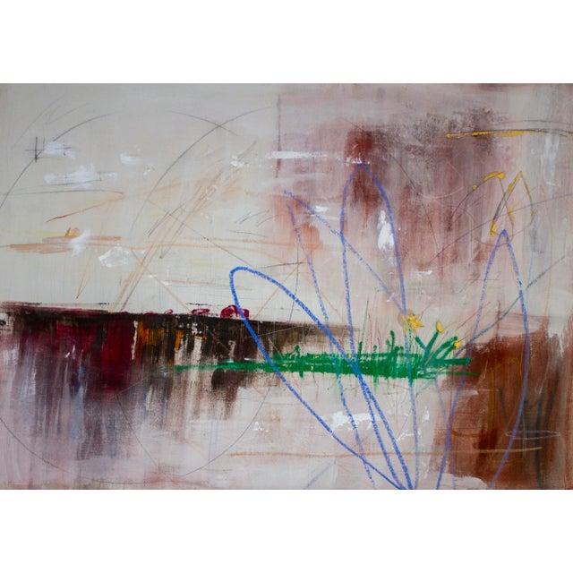 "Lonesome; Crowded" Contemporary Original Abstract Expressionist Mixed-Media Painting by Brian Jerome For Sale