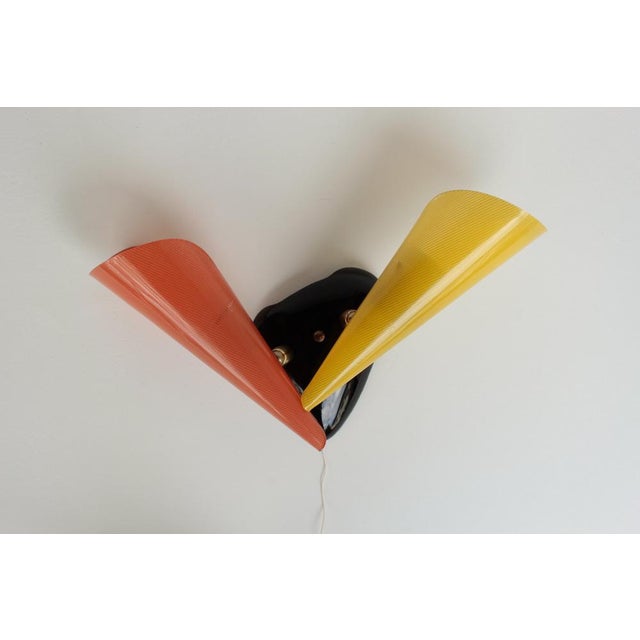 Black Vintage Wall Lamp, 1950s For Sale - Image 8 of 13