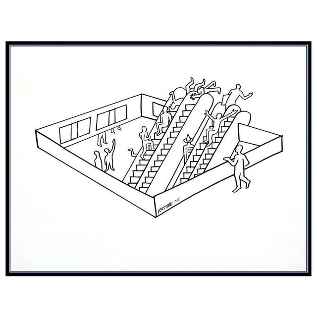 Message us to inquire about custom framing options! (Included for free with every purchase) Mark Kostabi Authentic &...