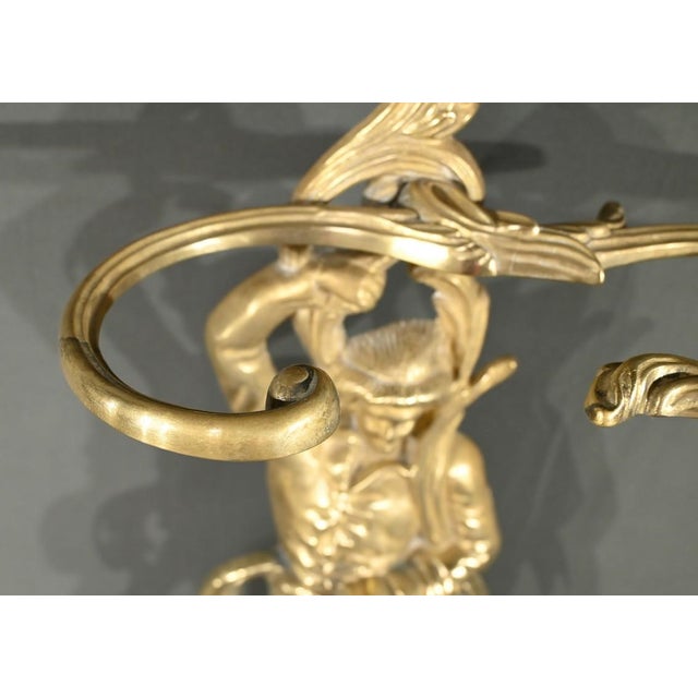 Metal Vintage Brass Umbrella Stand, 1940s For Sale - Image 7 of 18