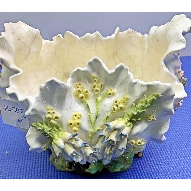 White Vintage Moore Pottery Ceramic Cabbage Bowl For Sale - Image 8 of 12