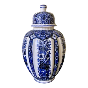 Italian Blue and White Porcelain Ginger Jar