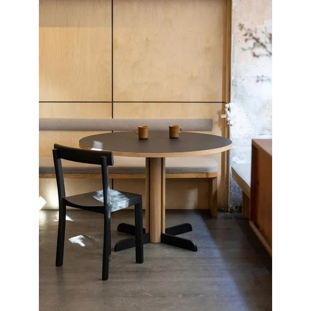 Contemporary Toucan Round Table in Black and Natural Oak by Anthony Guerrée for Kann Design For Sale - Image 3 of 6