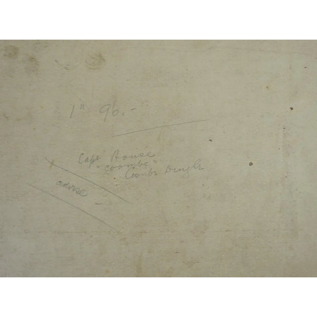 Early 20th Century 1920's Portrait of Woman Watercolor Painting For Sale - Image 5 of 6