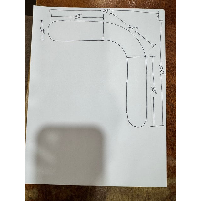 1950s American Victorian Rococo Revival 3-Piece Curved Sectional Sofa – Union Made For Sale - Image 11 of 11