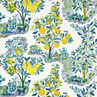 Schumacher Citrus Garden Designer Fabric by the Yard For Sale
