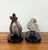 Metal Mid 20th Century Solid Metal Bird Sculptures on Stone Base - Pairs For Sale - Image 7 of 7
