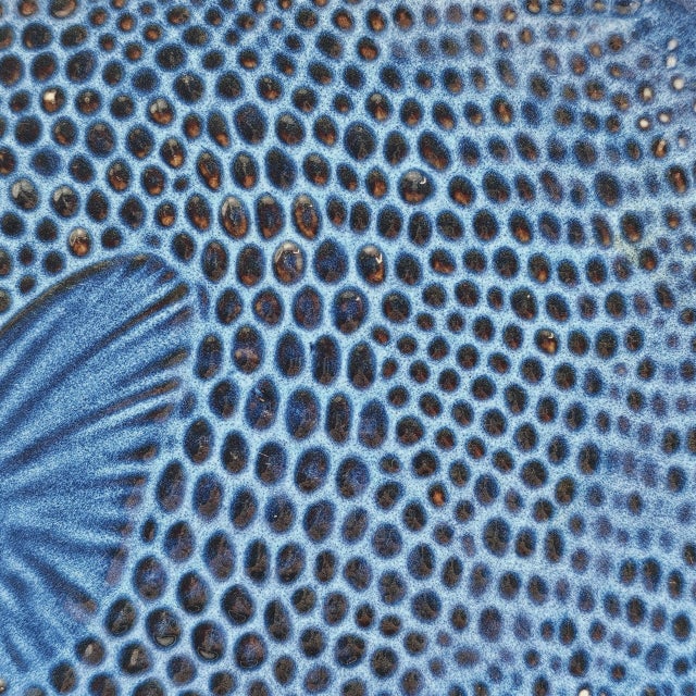 Vintage Kotobuki Japan Azure Blue Glazed Fish-Form Plates, Set of 4 For Sale - Image 10 of 10