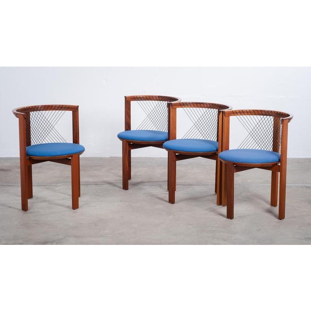 Wood String Dining Chairs by Niels Jørgen Haugesen for Tranekær, Denmark, 1980s For Sale - Image 7 of 15