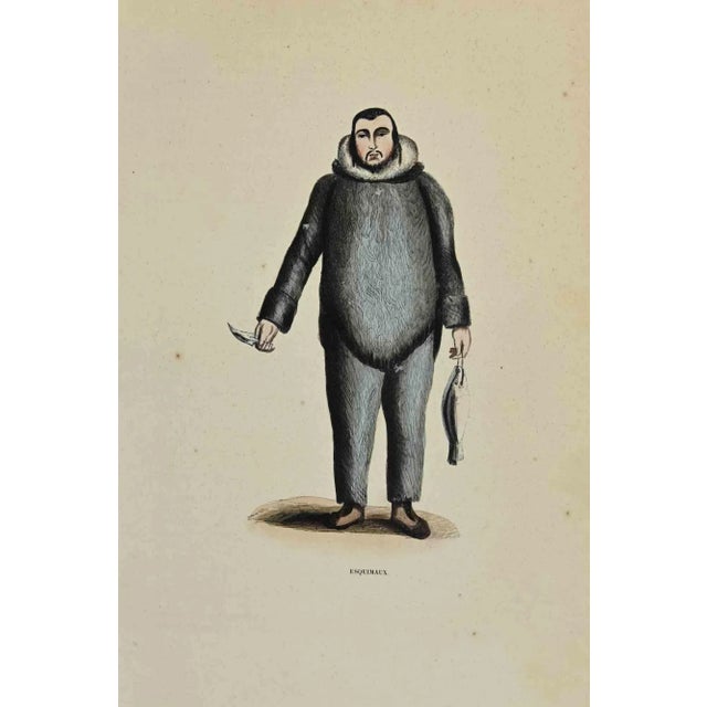 Esquimaux is a hand colored lithographs made by Auguste Wahlen in 1844. Good conditions. The artwork belongs to the Suite...