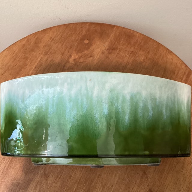 Ceramic Unique Japanese Ceramic Flowers Vessels With Green Glaze Tetsu Suzuki Style For Sale - Image 7 of 12