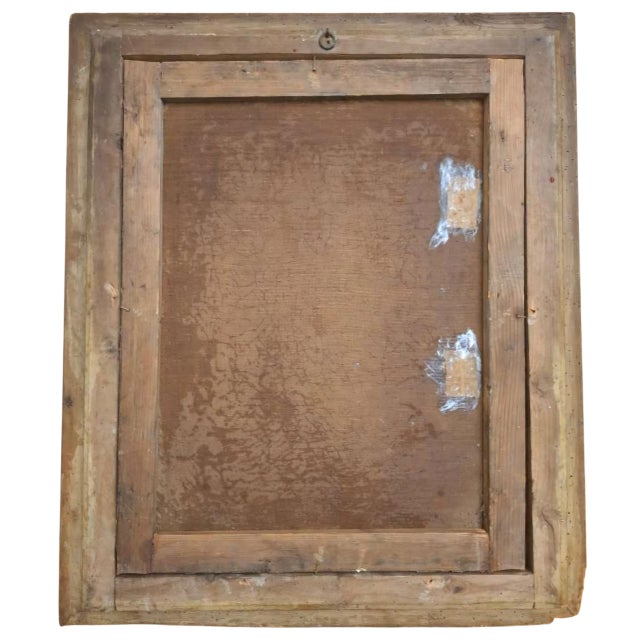 Wood Christ Carrying the Cross, Oil on Canvas & Wood, Framed For Sale - Image 7 of 9