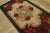 1920s Folk Art Beige Medallion Roses Antique American Hooked Rug For Sale - Image 9 of 11