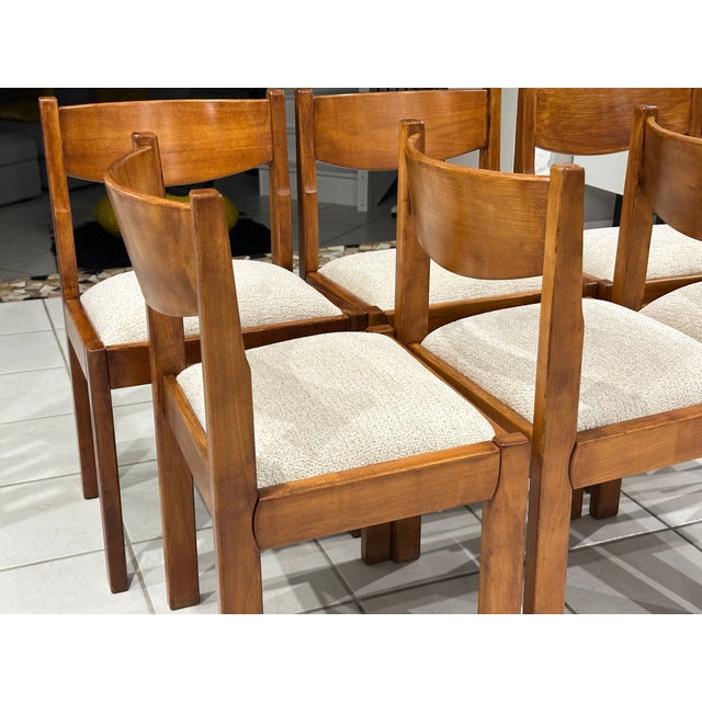 Vintage Orme Chairs attributed to Maison Regain, France, 1980, Set of 6 For Sale - Image 11 of 18