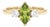 Peridot & Cubic Zirconia Ring - Wedding Engagement Ring - August Birthstone Statement Ring Us 7 For Sale