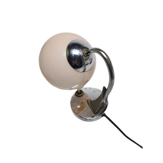 Goldenrod Art Deco Bedside Lamp, Former Czechoslovakia, 1950s For Sale - Image 8 of 18
