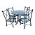 Vintage Aluminum Patio / Garden Babylon Collection Table & 4 Chairs Made by Pompeii Furniture in Usa For Sale
