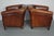 Vintage Dutch Cognac Colored Leather Club Chair, Set of 2 For Sale - Image 15 of 18