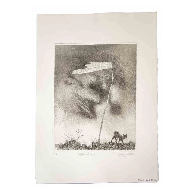 Leo Guida, Boundary, Original Etching, 1970 For Sale