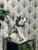 Mid-Century Modern Late 20th Century Vintage Italian Husky Puppy Dog Ceramic Figure Statue Sculpture For Sale - Image 3 of 9