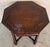 Antique Hexagonal Side or Center Walnut Table With Six Carved Legs For Sale - Image 11 of 13
