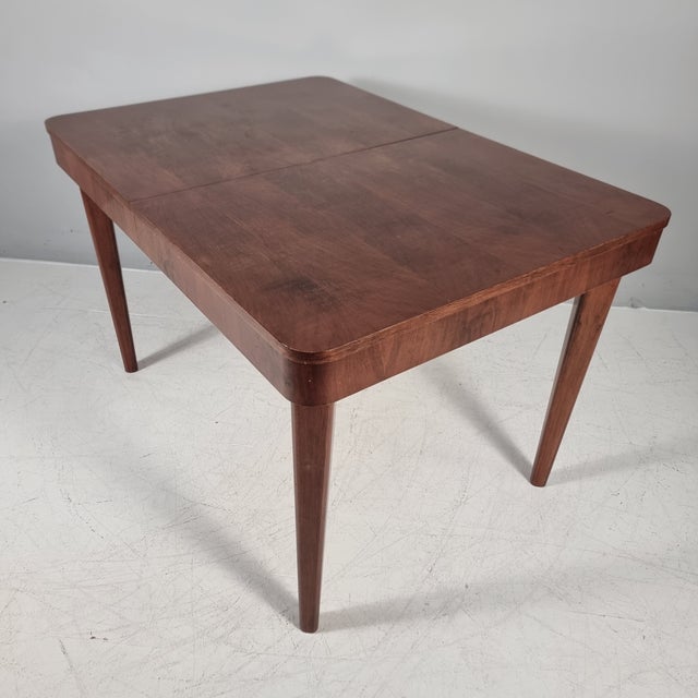 Chairs and Table by Jindřich Halabala for Up Zavody, 1940s, Set of 5 For Sale - Image 3 of 15