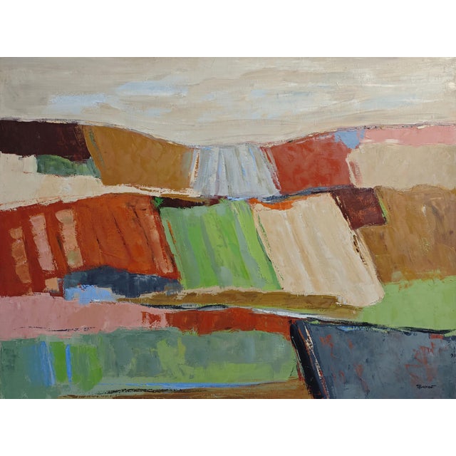 In L’Intervalle des Champs, French contemporary painter Sophie Dumont presents a refined abstract landscape structured...