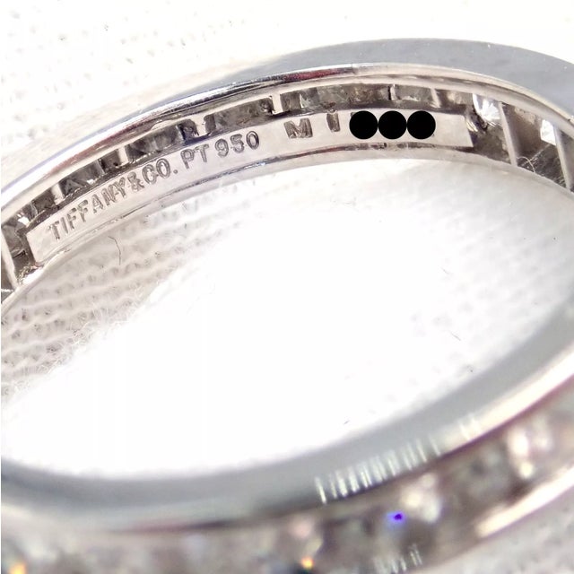 Tiffany & Co Platinum Diamond Full Circle Eternity Band Ring For Sale - Image 10 of 10