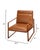 Contemporary Hemingway Accent Chair, Saddle Leather For Sale - Image 3 of 9