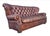 Brown Restoration Hardware Leather Churchill Tufted Sofa For Sale - Image 8 of 18