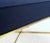 Brass McCobb Square Brass Square Base New Navy Blue Upholstery Bench Stool For Sale - Image 8 of 12