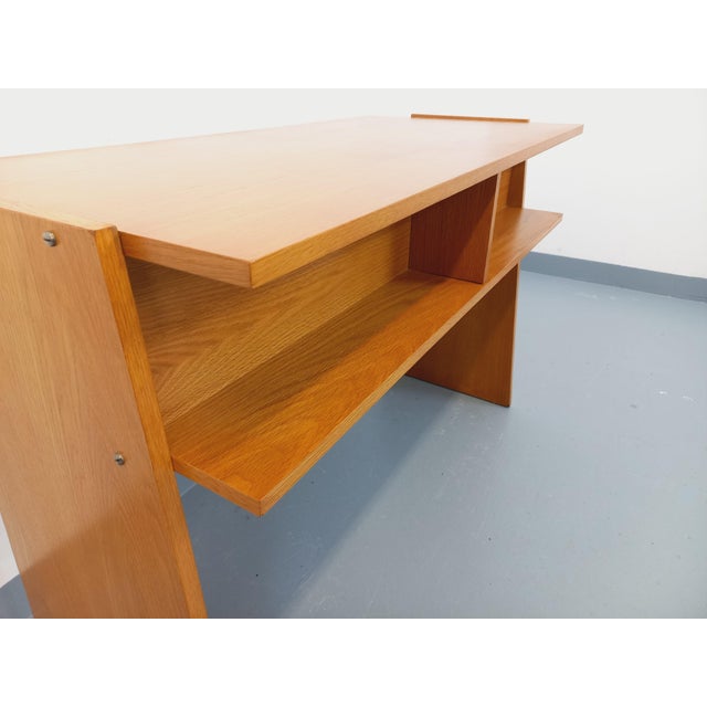 Vintage Double-Sided Trapezoidal Desk in Oak, 1960s For Sale - Image 4 of 18
