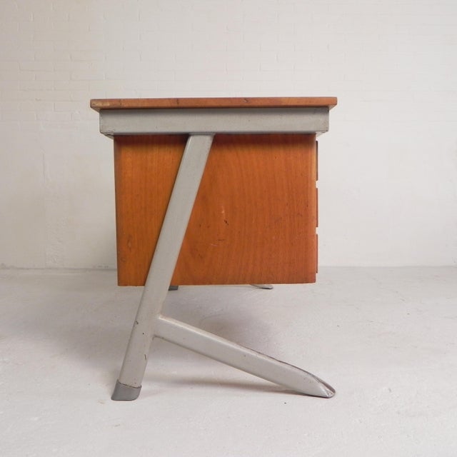 Industrial Desk with Drawer Units, Belgium, 1960s For Sale - Image 6 of 18