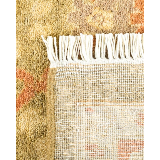 2000 - 2009 Mogul, One-of-a-Kind Hand-Knotted Area Rug in Green, 6' 3" x 9' 6" For Sale - Image 5 of 8