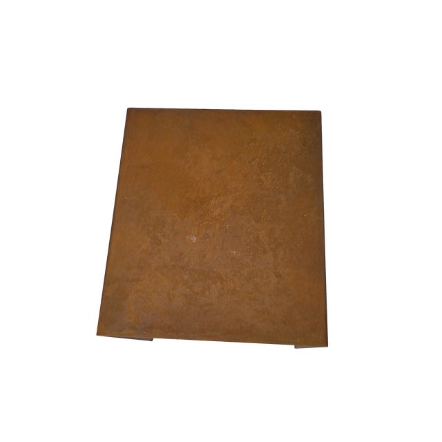 Industrial Bent Steel Side Table For Sale - Image 3 of 3