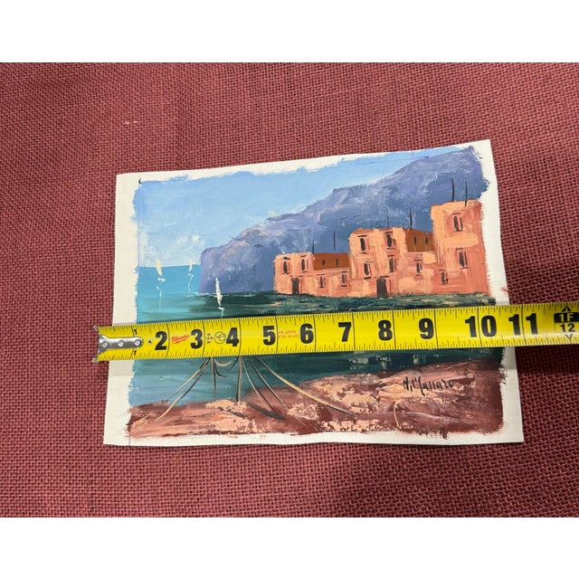 1950s N.Manolla Oil Painting 1950s Loose Signed From Italy For Sale - Image 5 of 5