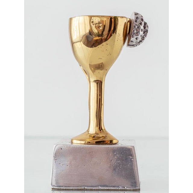 Brutalist Brass and Aluminum Golf Trophy Sculpture by David Marshall, Spain, 1970s For Sale - Image 10 of 12