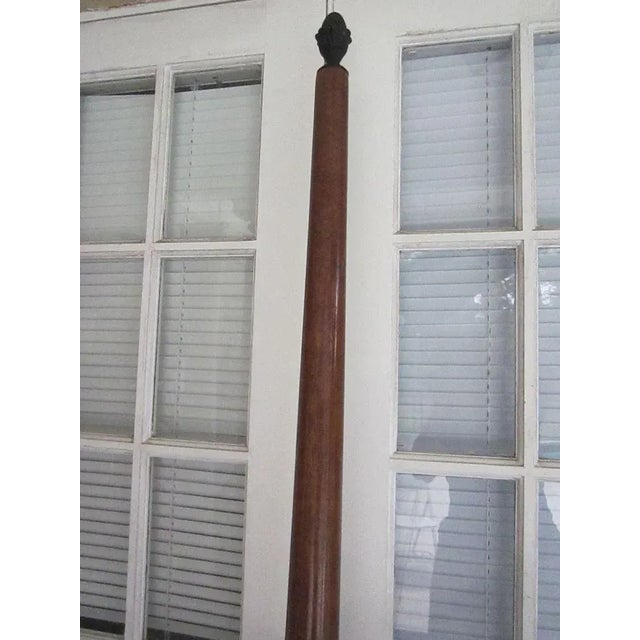 1990s Queen Wood Headboard and Footboard Black Metal Scroll Design Vintage - Set of 2 For Sale - Image 12 of 13