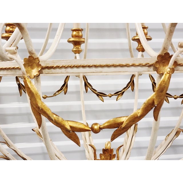 Large Neoclassical Style Giltwood & Metal Cha For Sale - Image 12 of 12