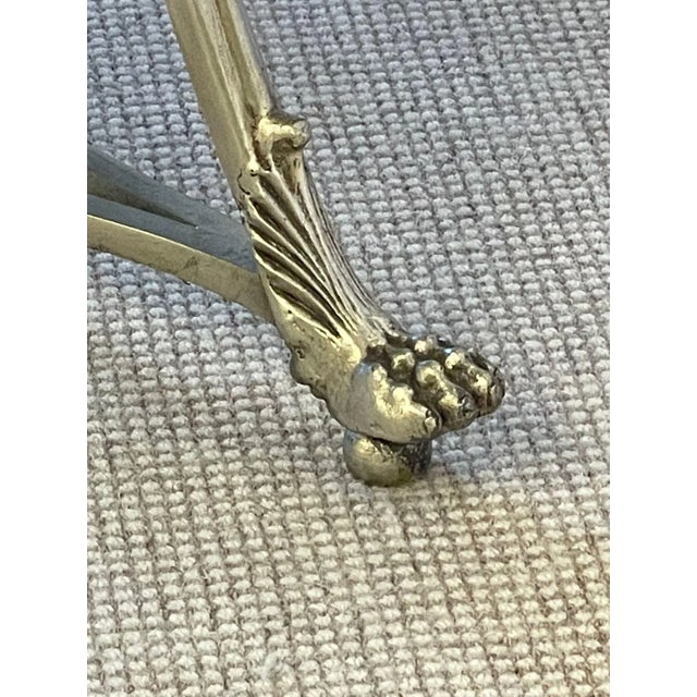 Hollywood Regency Style Mirrored Gueridon, Center Table, Silver Gilt, Lion Heads For Sale - Image 12 of 13