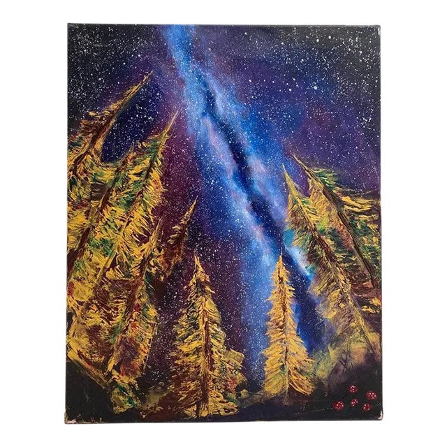 Contemporary Tyler Murphy Abstract Northern Lights Painting on Canvas For Sale