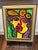 1970s Original Abstract Painting by Peter Keil. This great piece was executed on board and depicts a colorful whimsical...