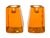 Beautiful pair of vintage Fire & Light recycled glass candle holders in the copper color. Each is signed near the base....